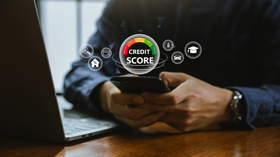 Graphic showing a credit score, highlighting its importance when buying a home.