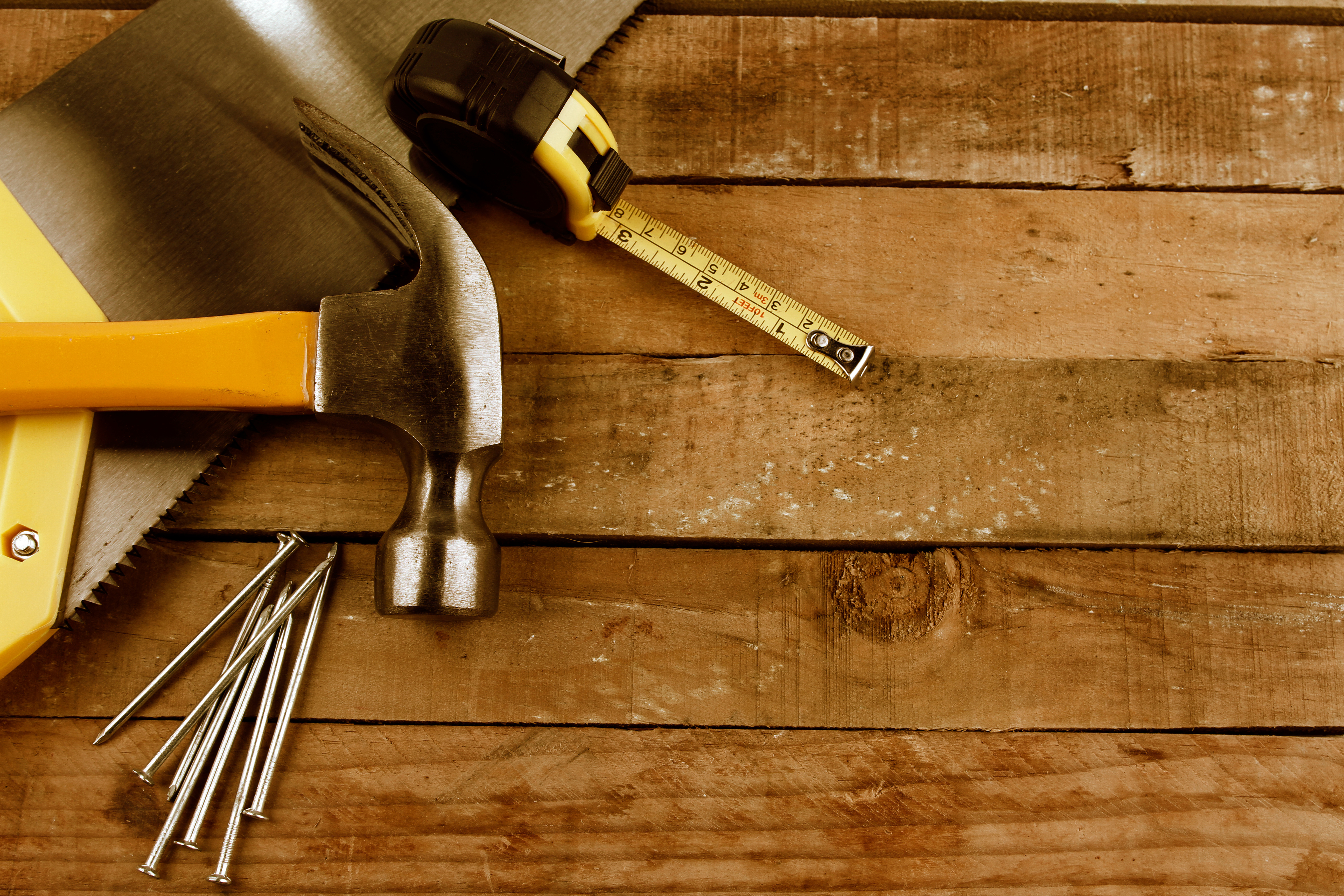 Tools used when renovating a home using a CACL FCU HELOC